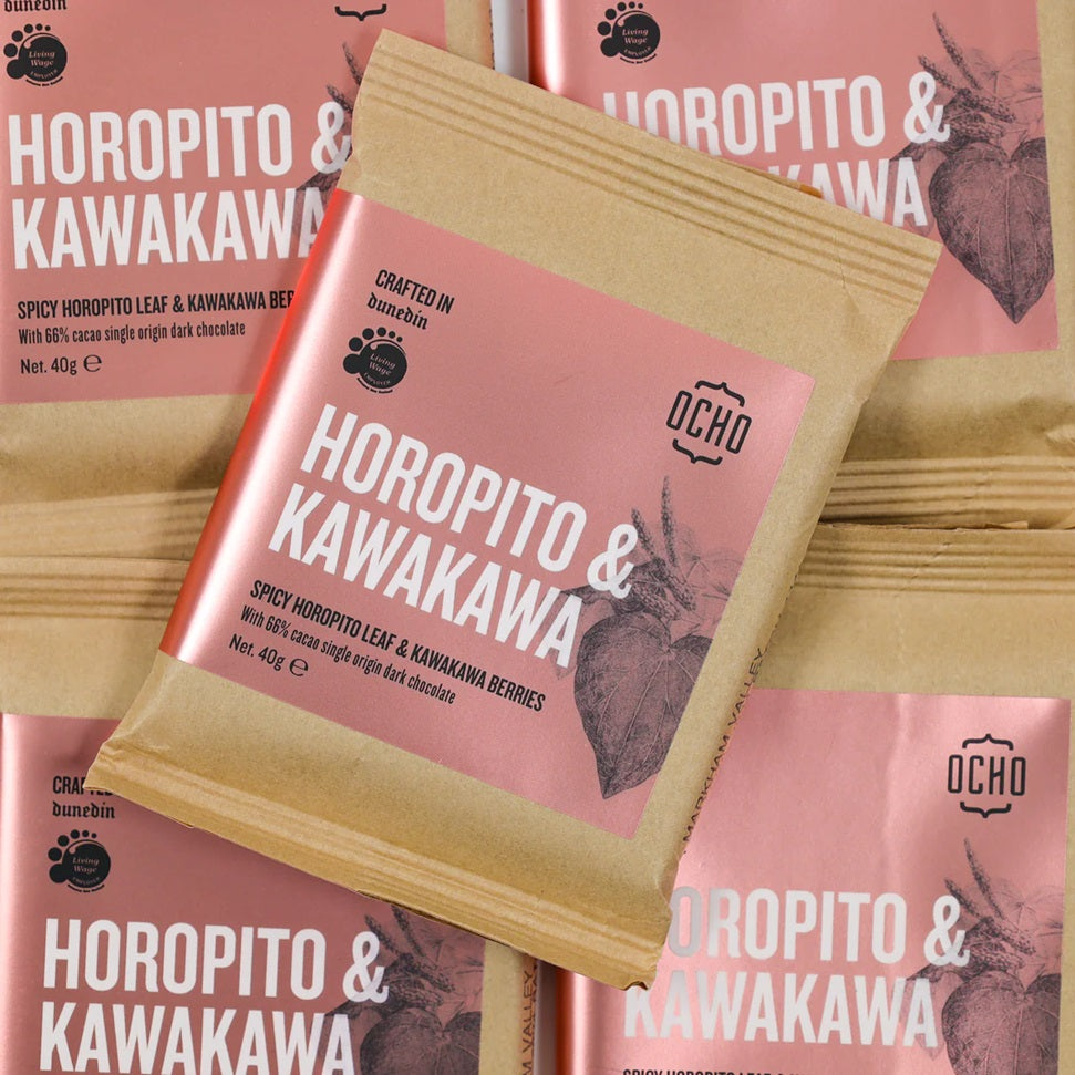 Ocho Horopito and Kawakawa Chocolate 40g