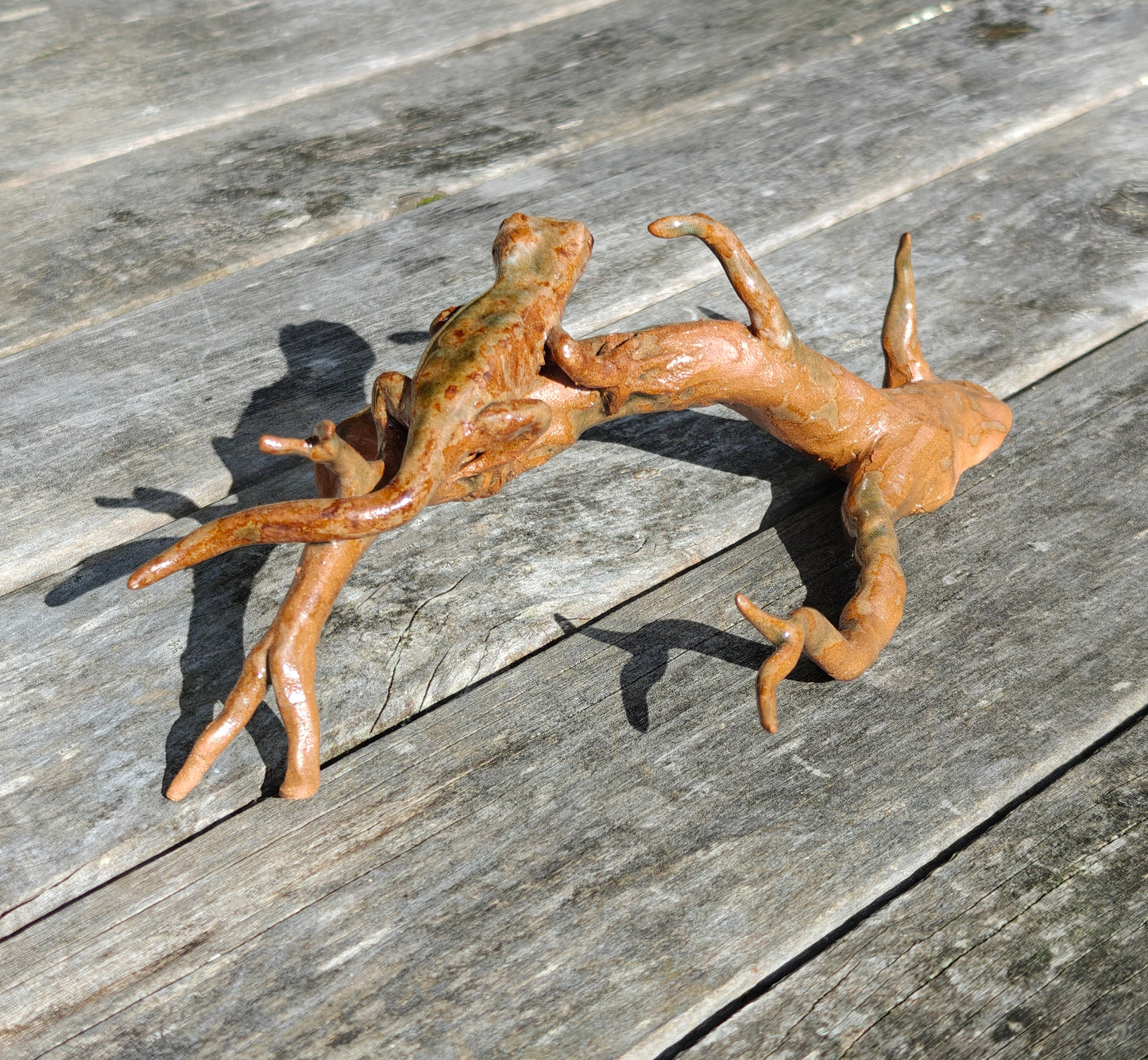 Ruth Corkill Ceramic Gecko on a Branch