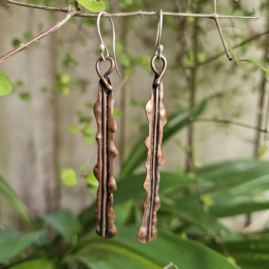 Foliaceous Copper Earrings