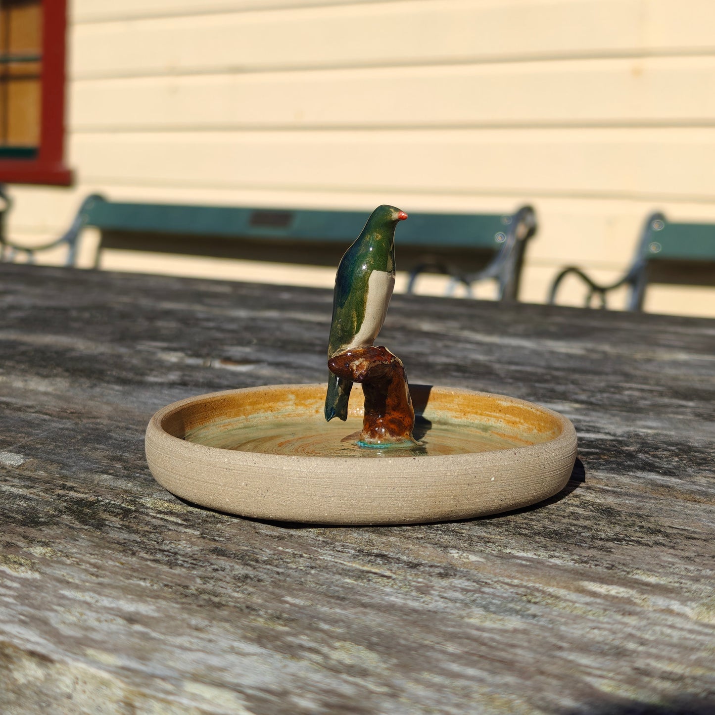 Handmade Ceramic Trinket Dish - Kererū