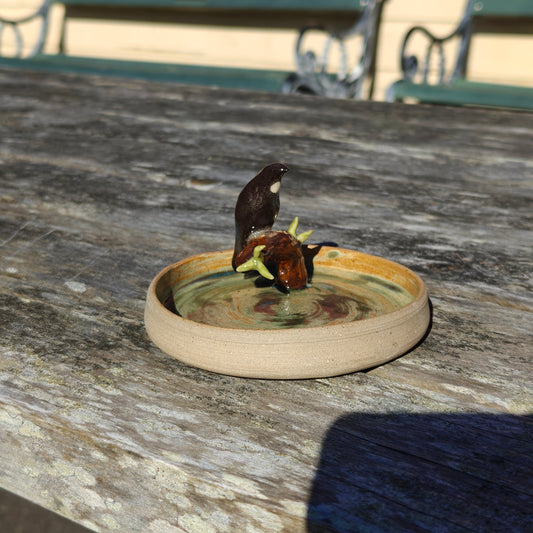 Handmade Ceramic Trinket Dish - Tūī