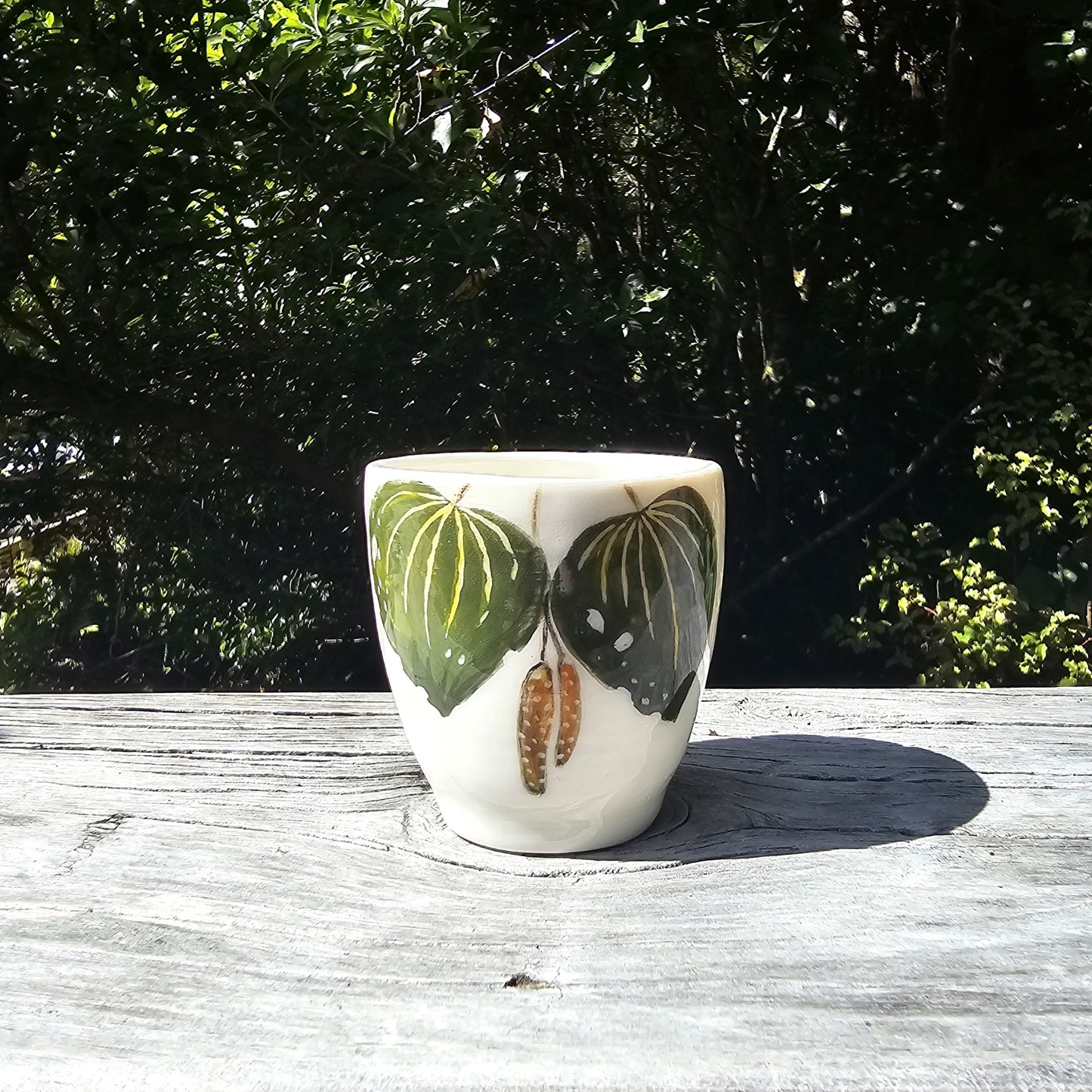 Handmade Ceramic Cup - Kawakawa