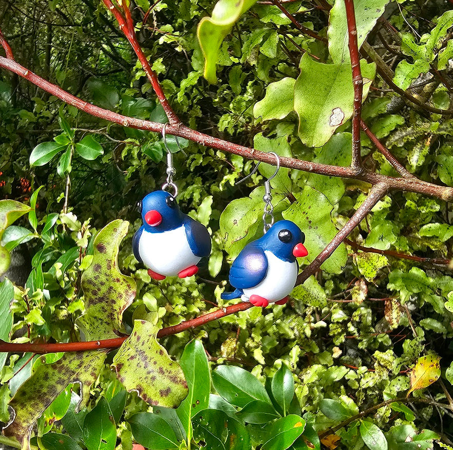 Clay Native Bird Earrings