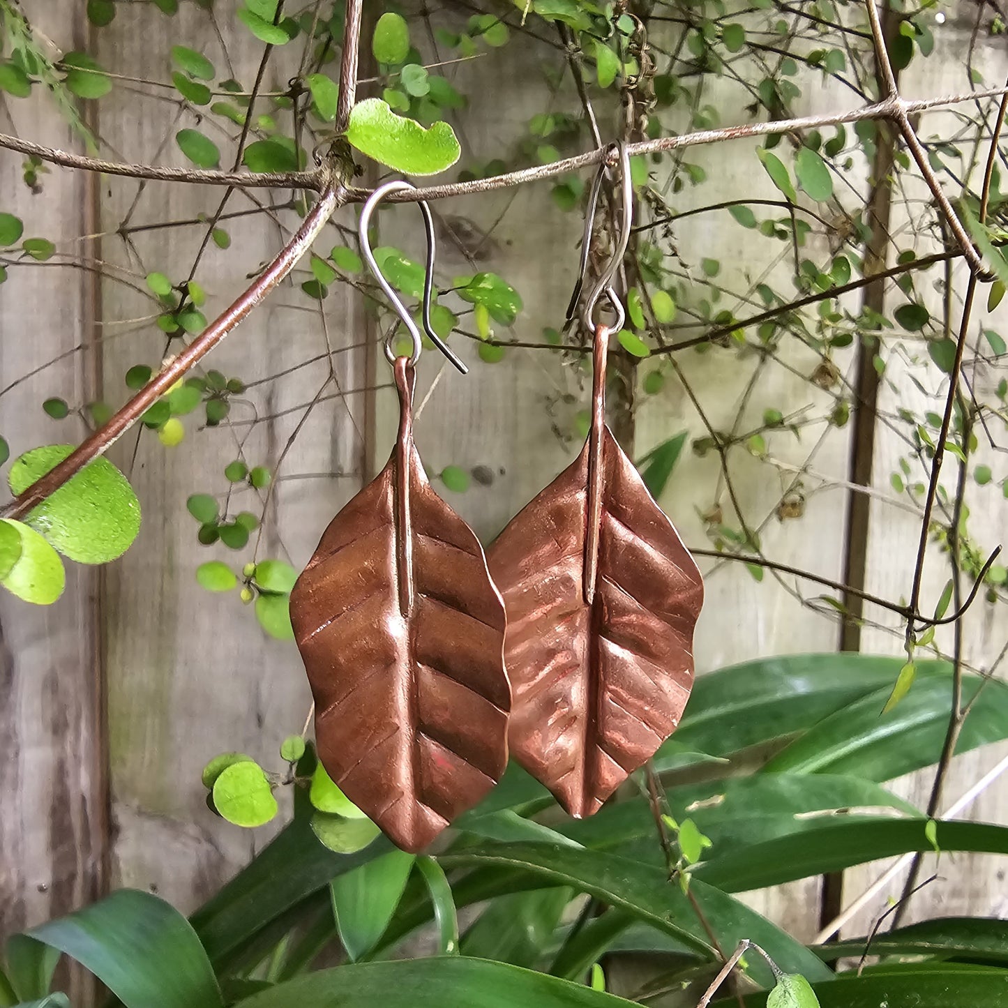 Foliaceous Copper Earrings