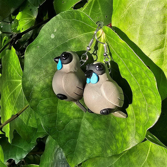 Clay Native Bird Earrings