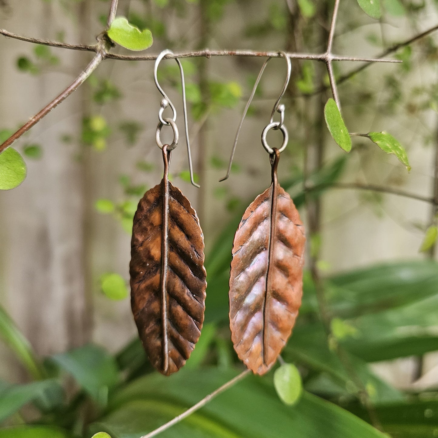 Foliaceous Copper Earrings