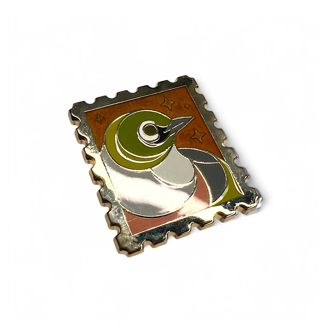 Par Avian Stamp Enamel Pins