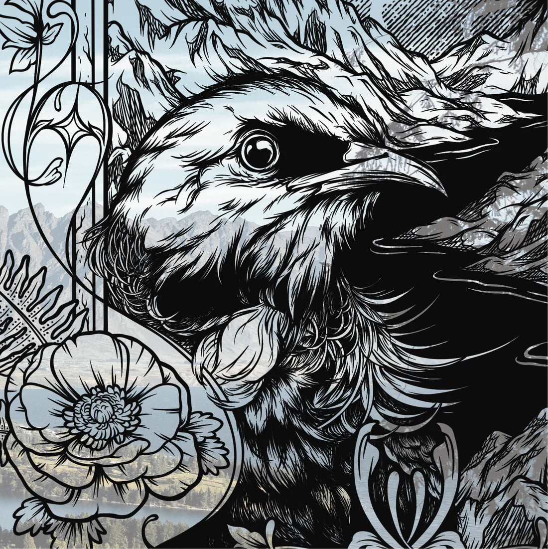 Pepper Raccoon Nature's Cathedral Tee