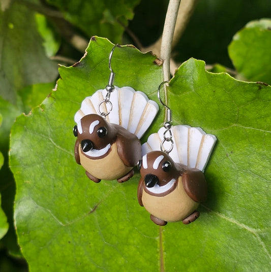 Clay Native Bird Earrings