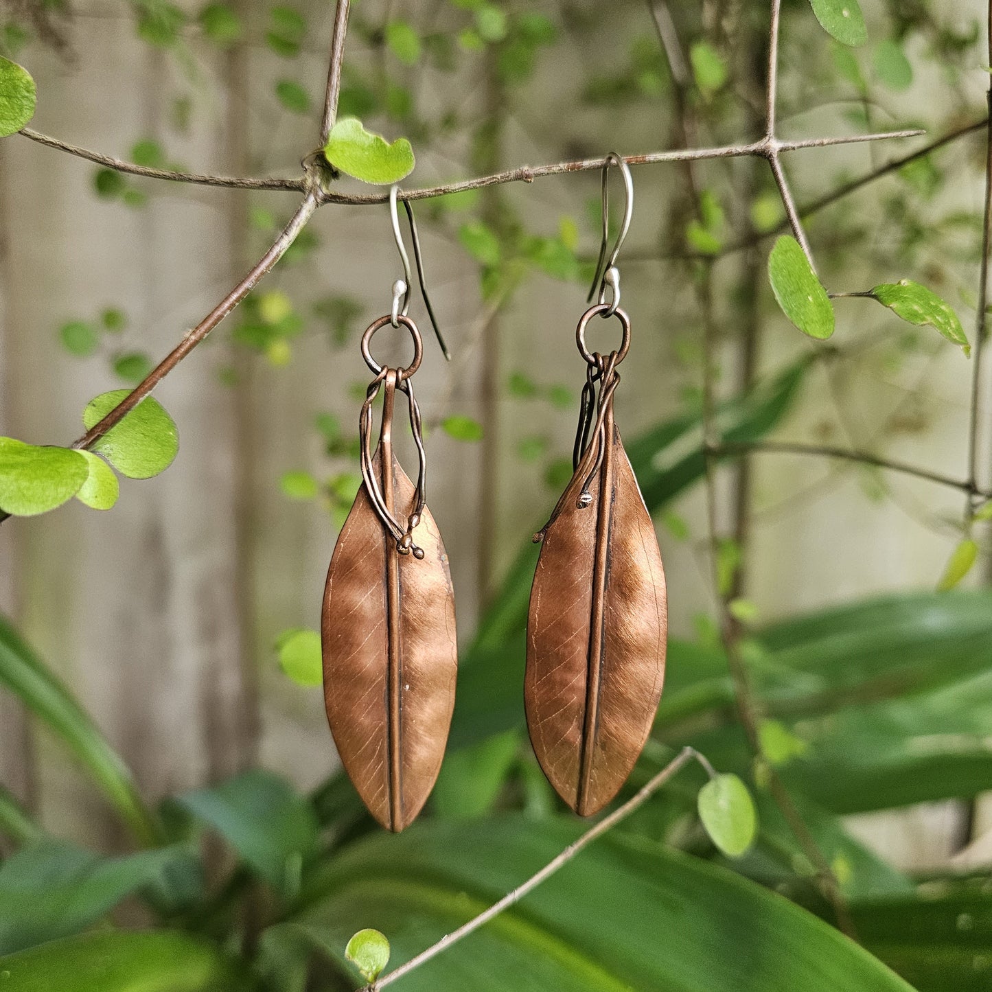 Foliaceous Copper Earrings
