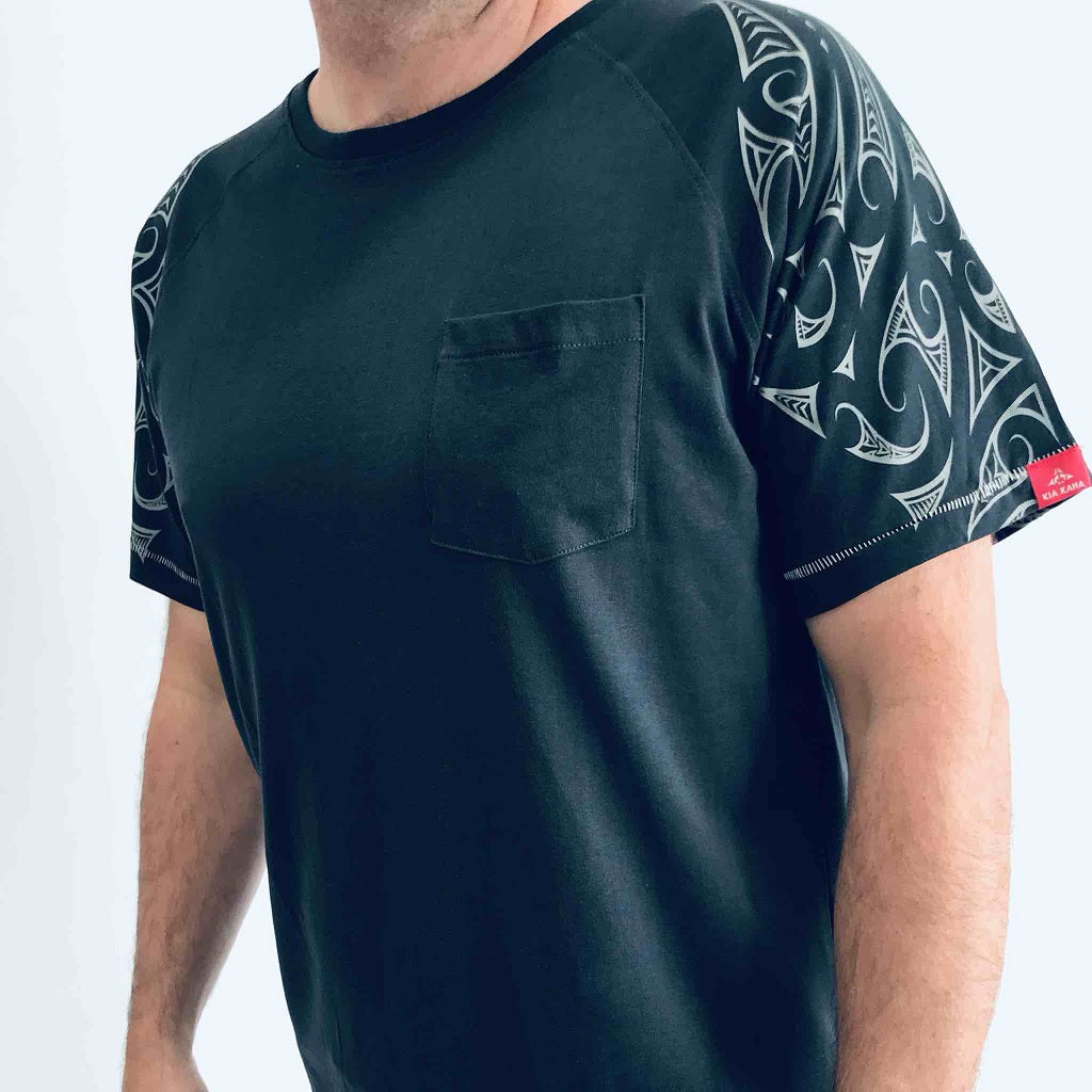 Men's Tee Raglan Dark Teal