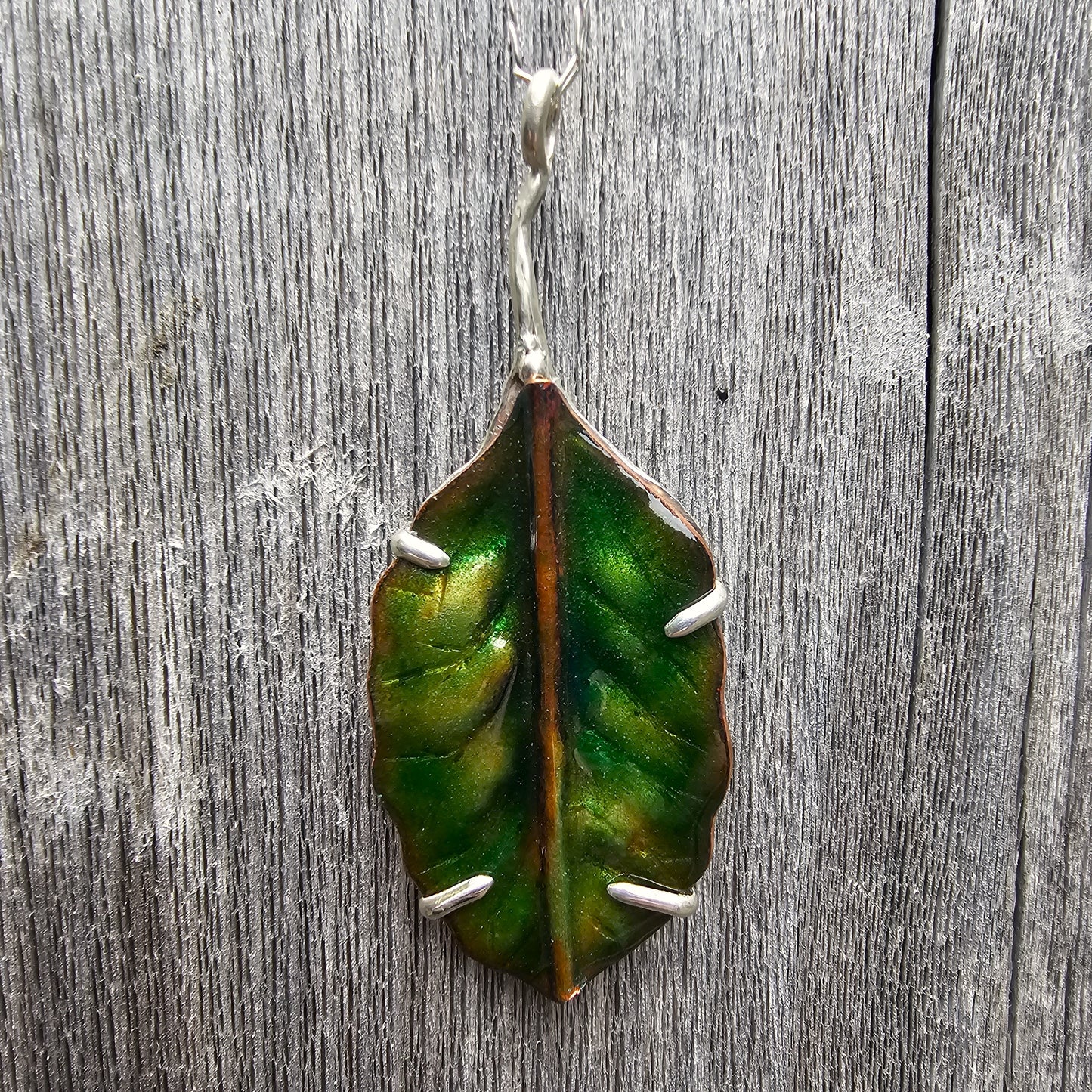 Foliaceous Copper and Silver Necklace