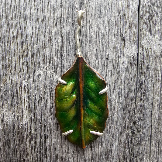 Foliaceous Copper and Silver Necklace