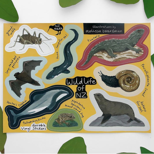 Melissa Boardman NZ Birds Sticker Pack
