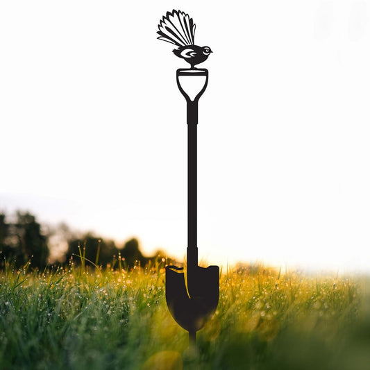 Corten Steel Garden Art Fantail on a Spade
