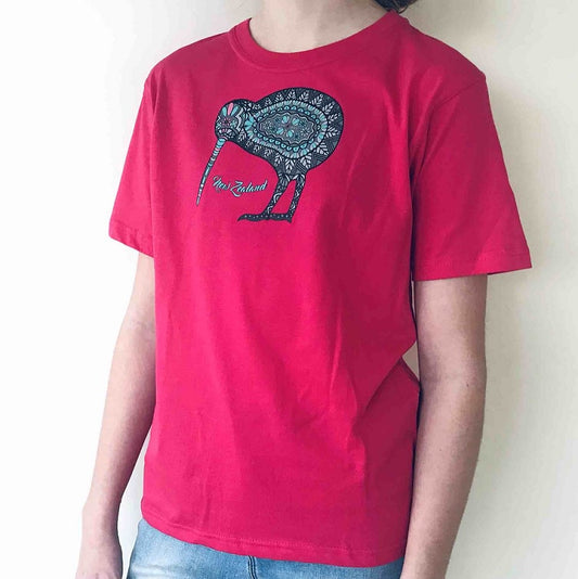 Kids' Tee Kiwi Batik Pink