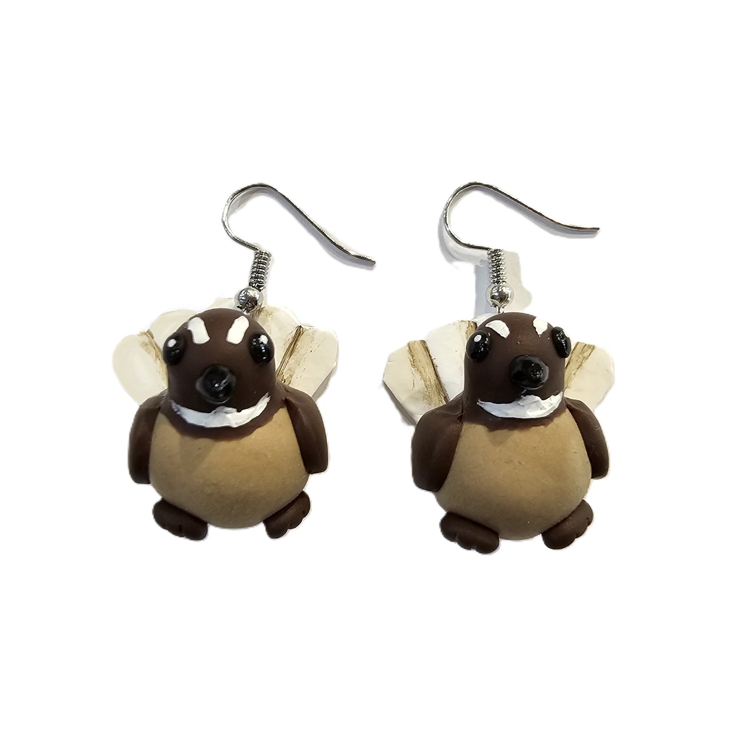 Clay Native Bird Earrings