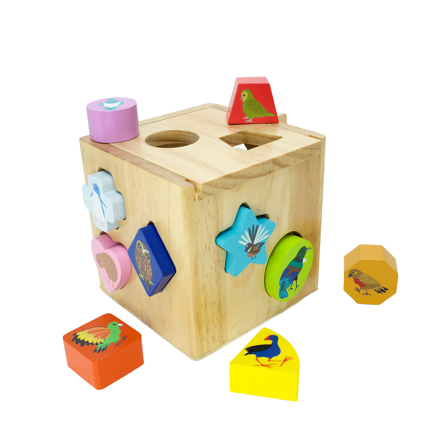 Native Birds Wooden Shape Sorter