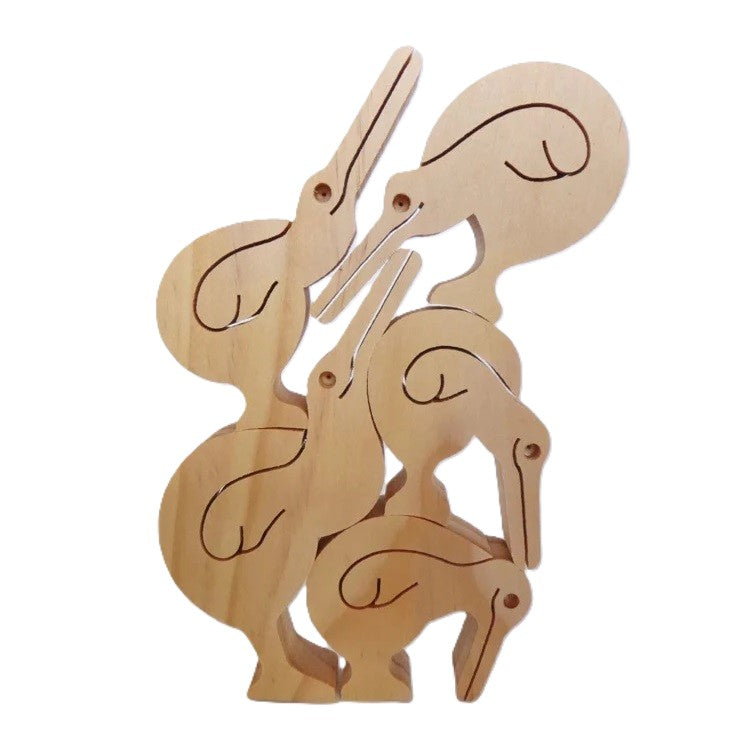 Balancing Kiwi - Plain Wood Finish