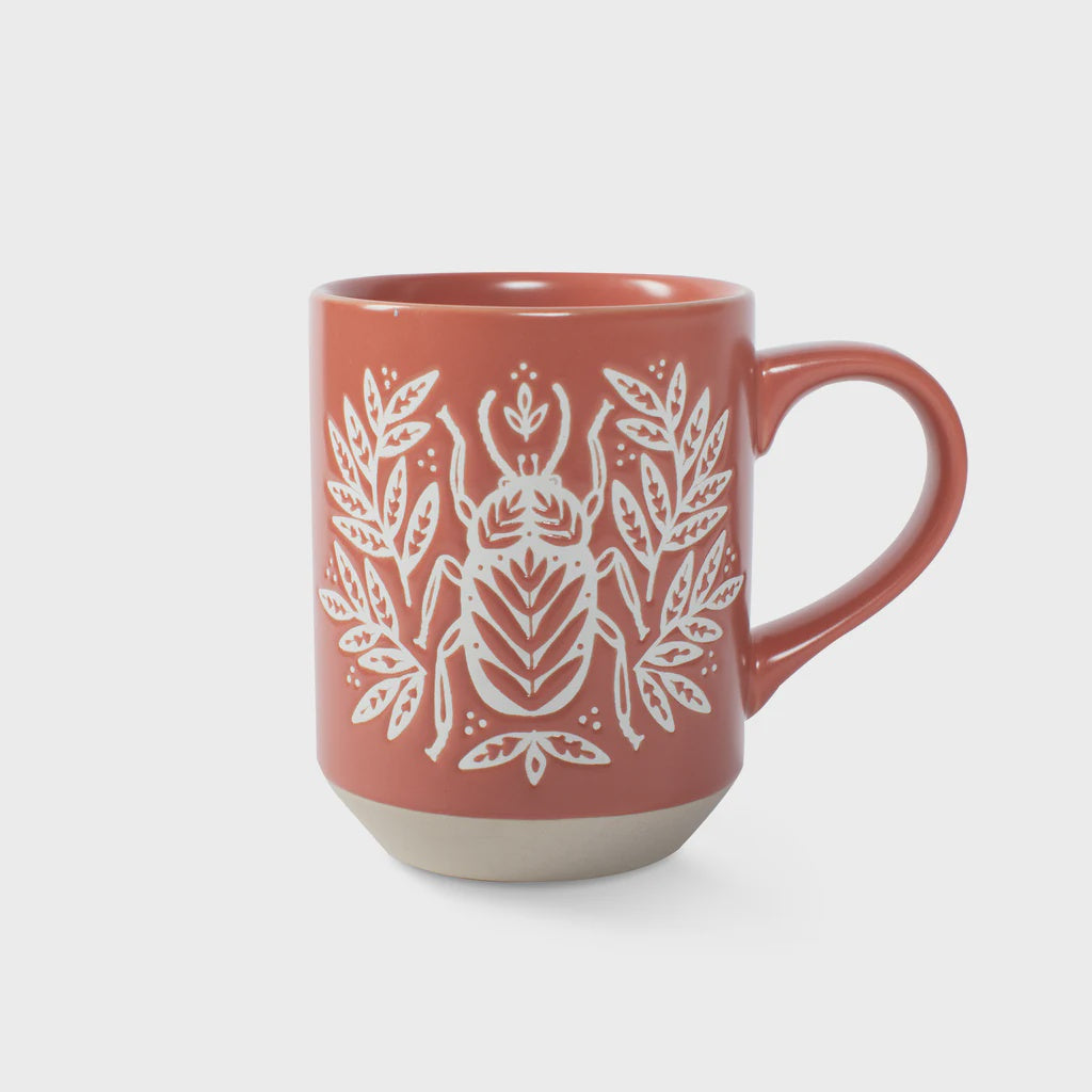 Beetle Stoneware Mug - Brown