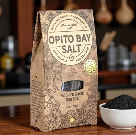 Opito Bay NZ Black Garlic Sea Salt 50g