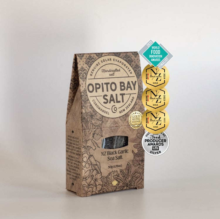 Opito Bay NZ Black Garlic Sea Salt 50g