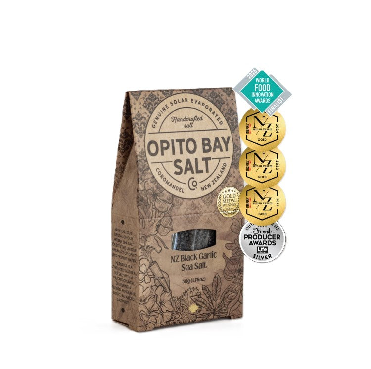 Opito Bay NZ Black Garlic Sea Salt 50g