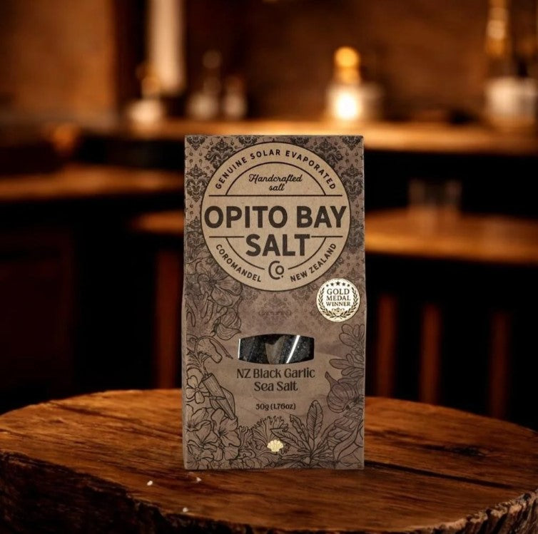 Opito Bay NZ Black Garlic Sea Salt 50g