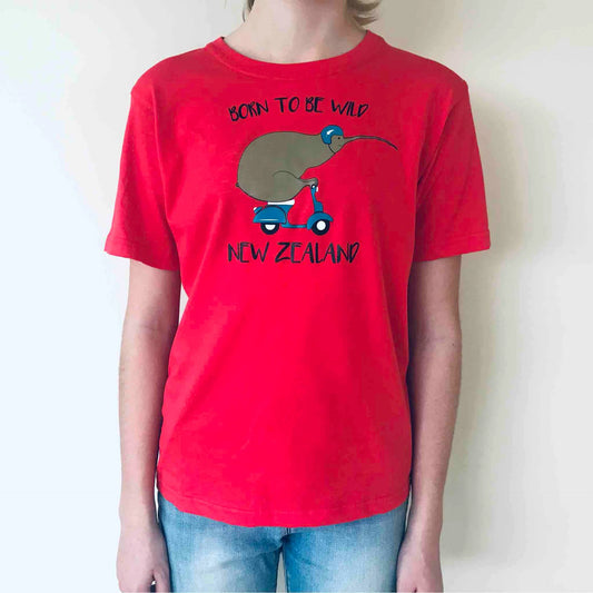 Kids' Tee Born To Be Wild Kiwi