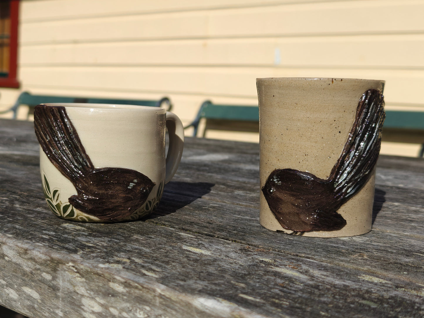 Handmade Ceramic Mug - Pīwakawaka