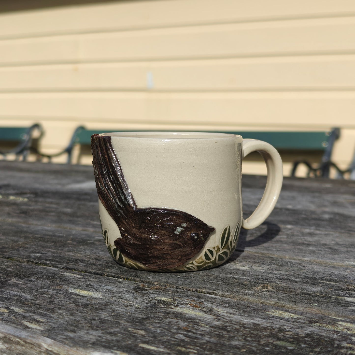 Handmade Ceramic Mug - Pīwakawaka