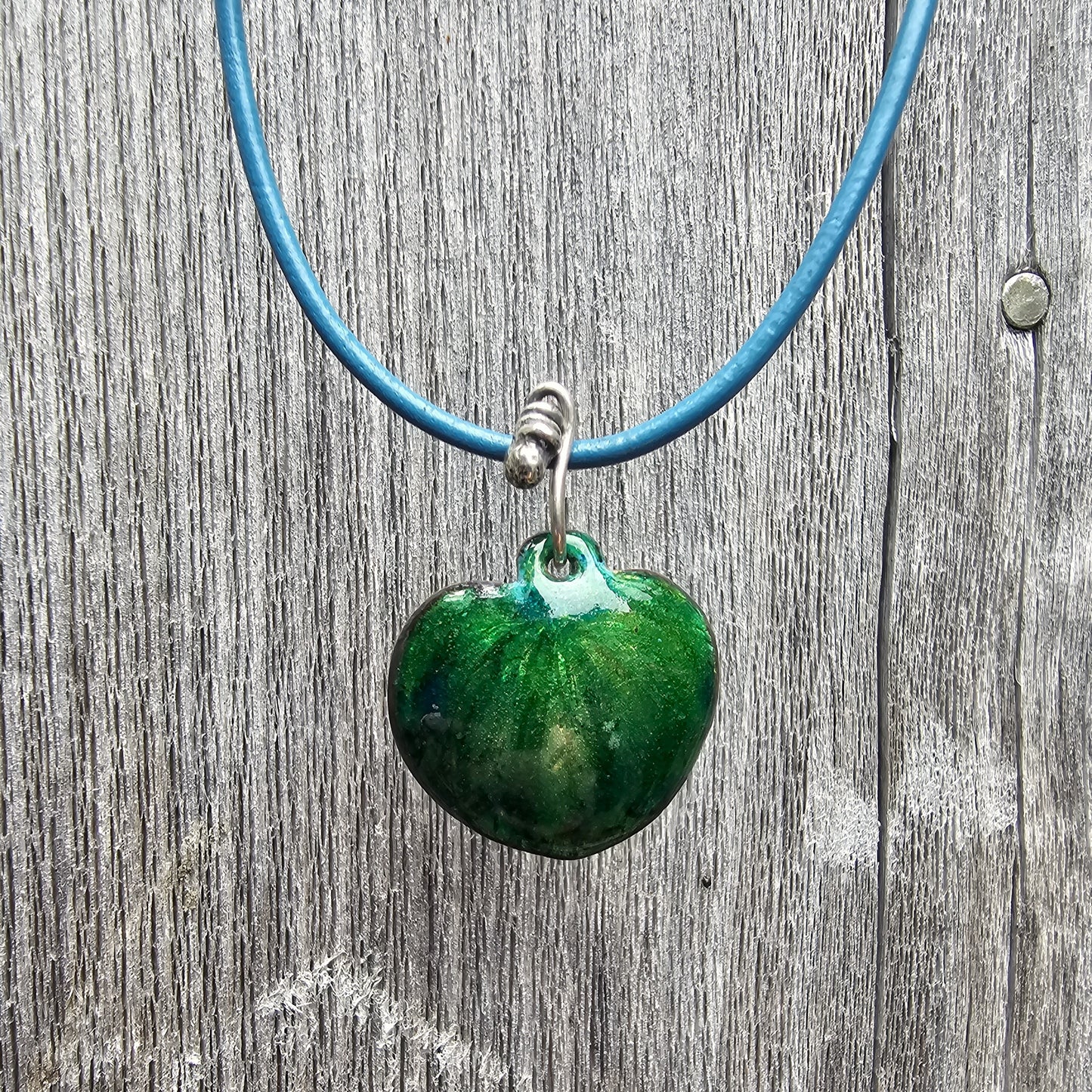 Foliaceous Copper and Enamel Necklace