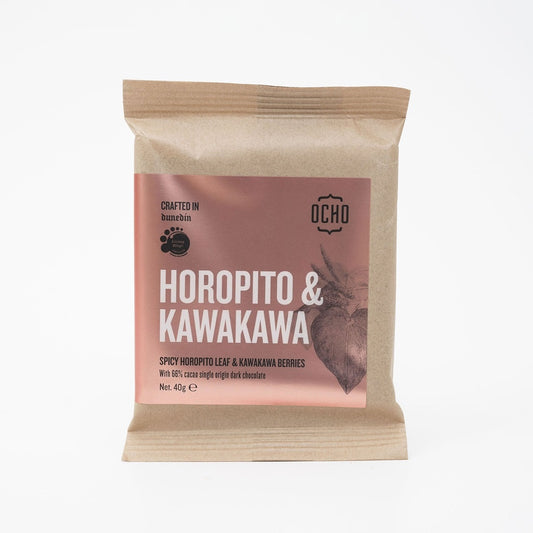 Ocho Horopito and Kawakawa Chocolate 40g