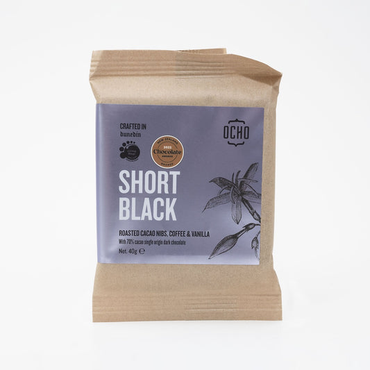 Ocho Short Black Chocolate 40g