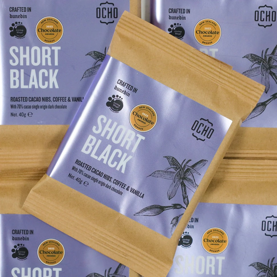 Ocho Short Black Chocolate 40g