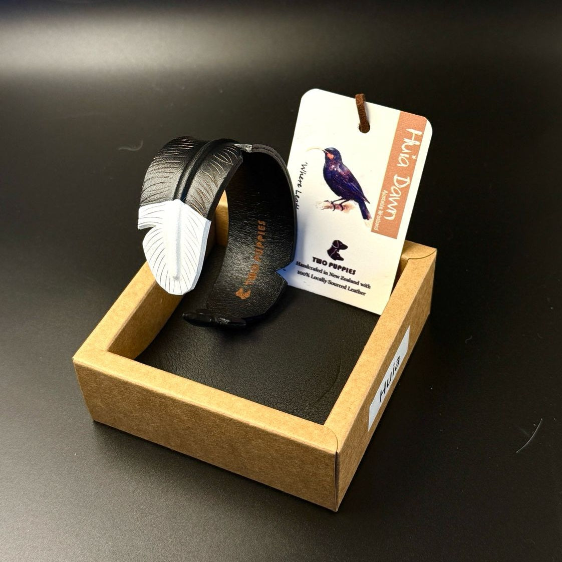 Leather Feather Cuff Bracelet