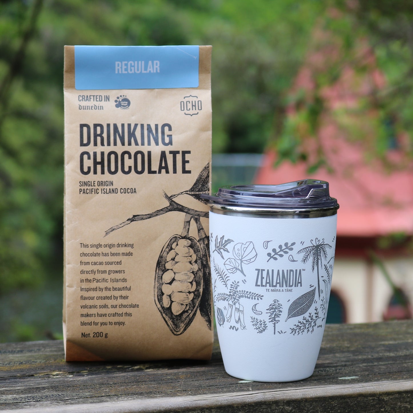 Gift Bundle - Zealandia Reusable Cup & Ocho Drinking Chocolate