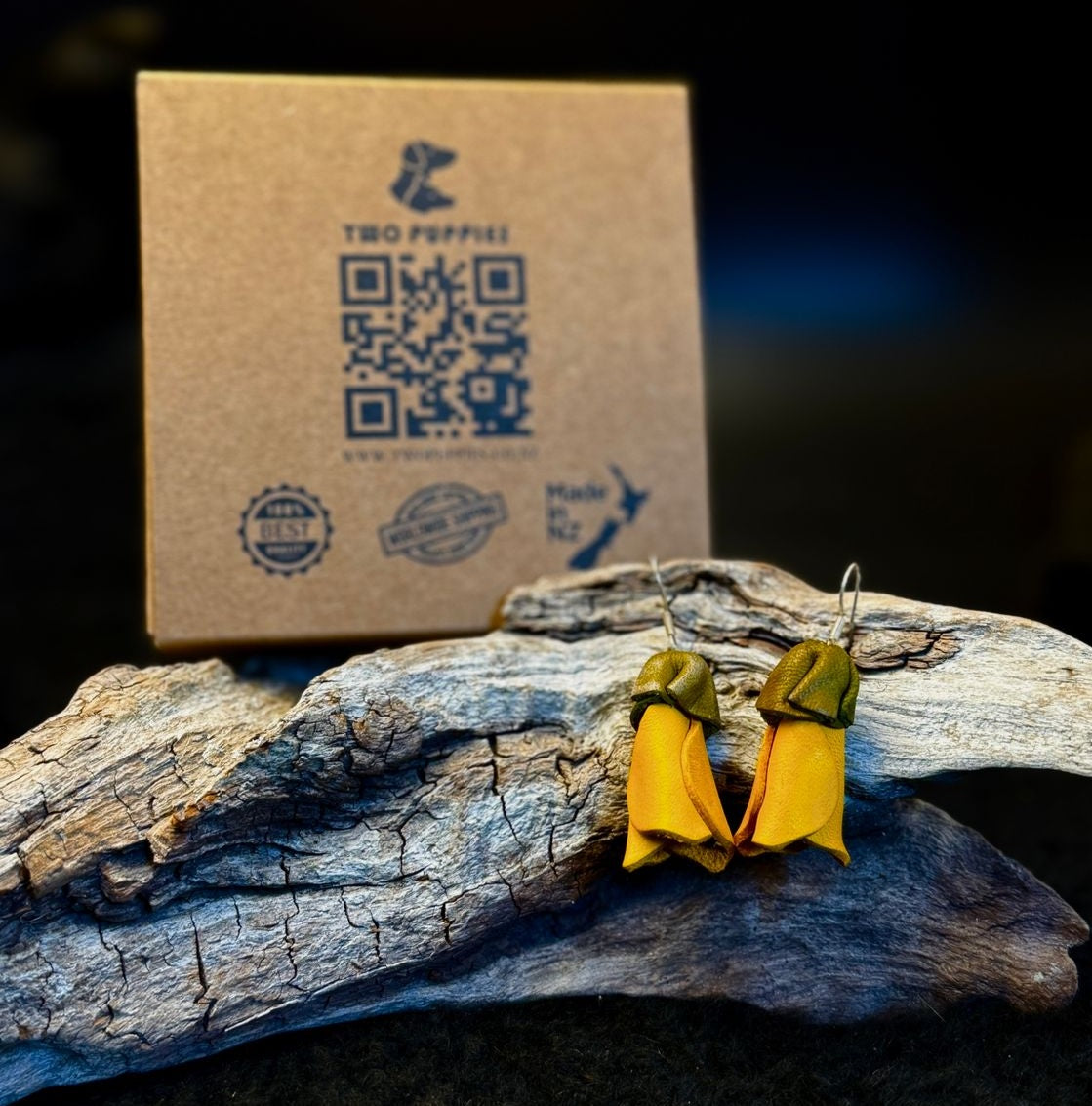 Leather Flora and Fauna Earrings