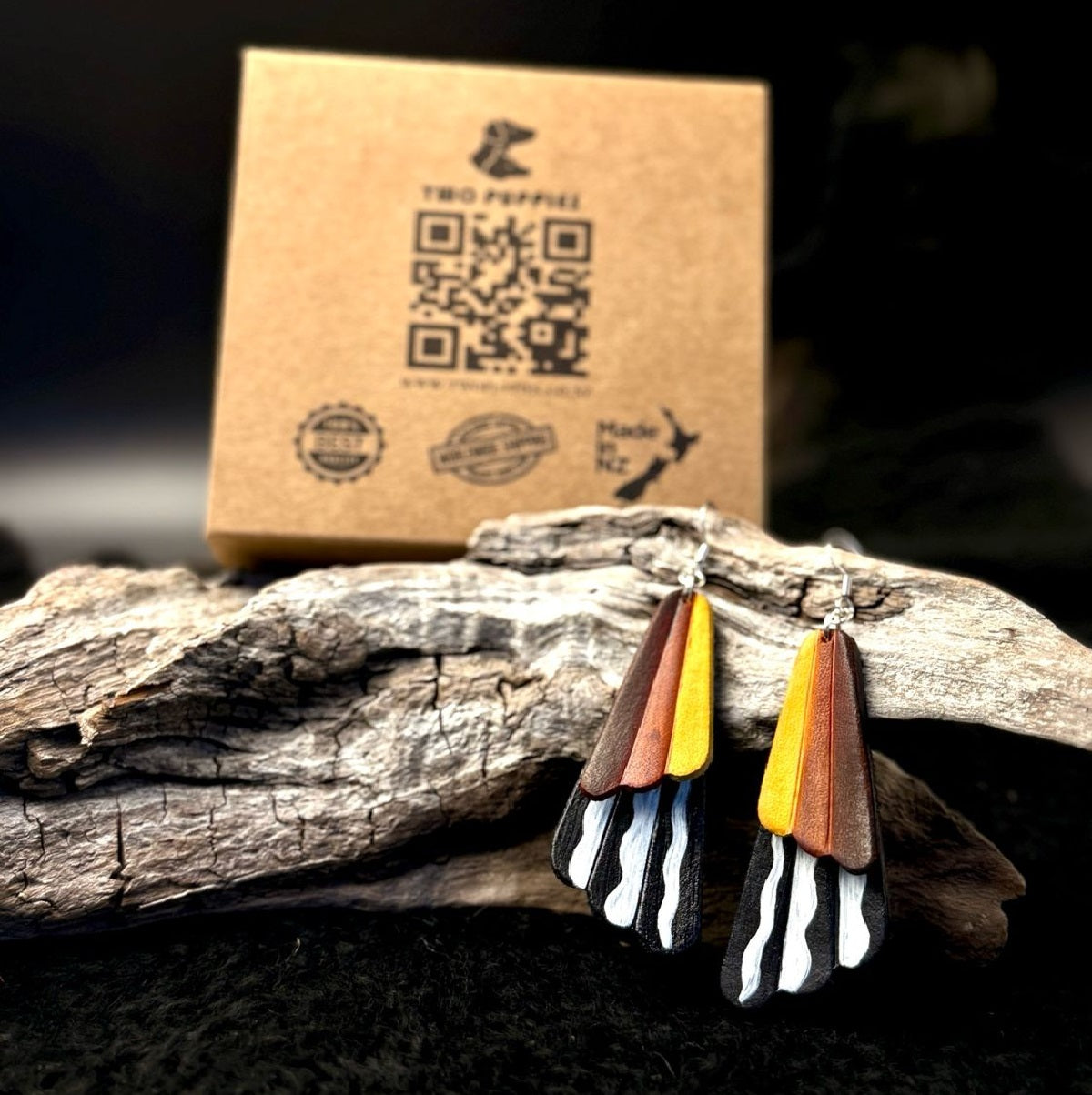 Leather Flora and Fauna Earrings