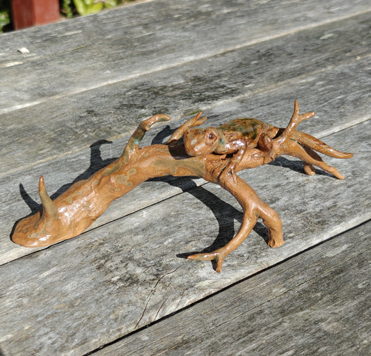 Ruth Corkill Ceramic Gecko on a Branch