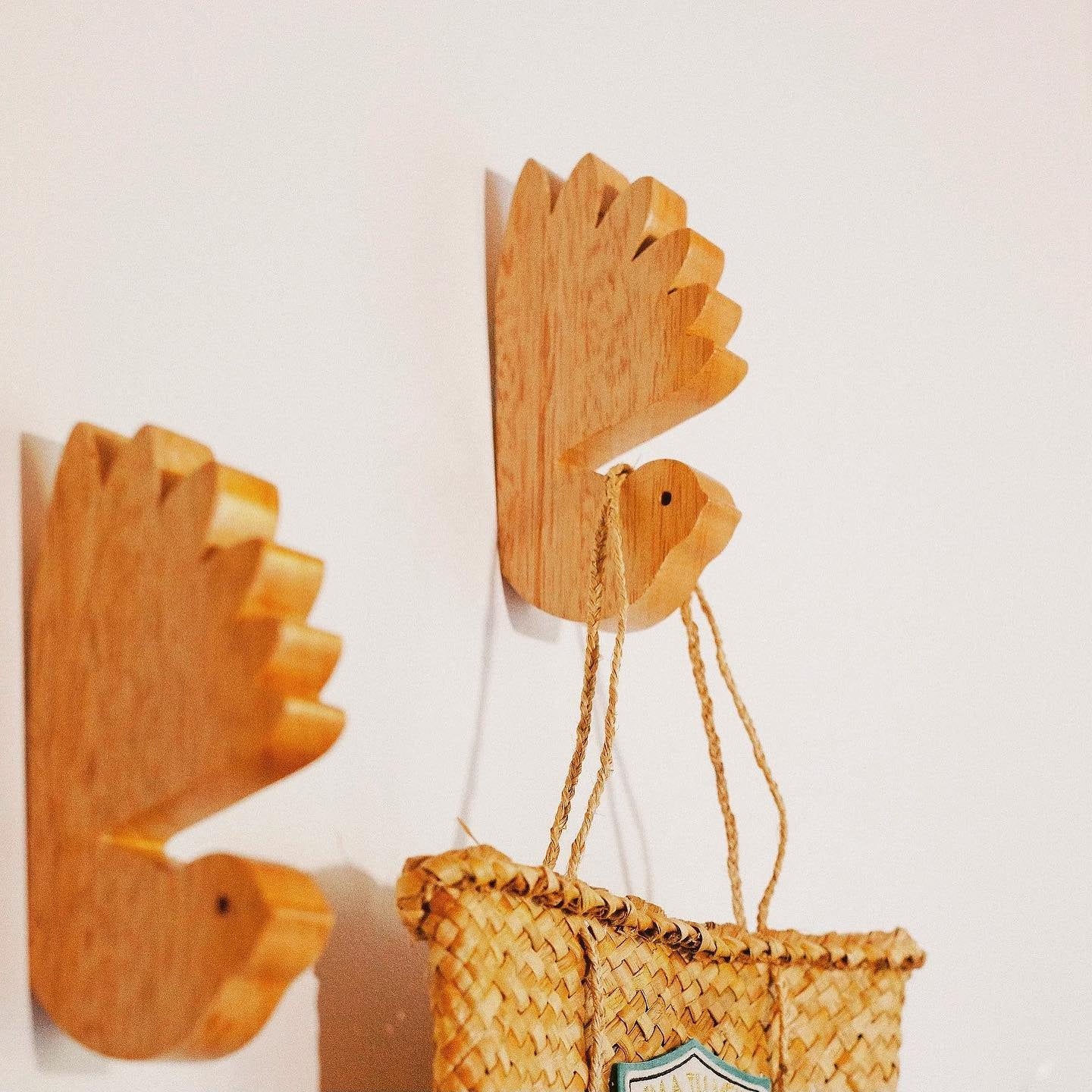 Wooden Wall Hook - Pīwakawaka