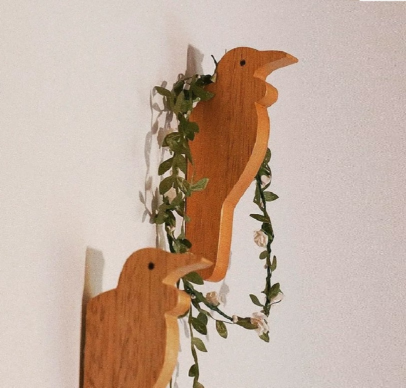 Wooden Wall Hook - Tūī