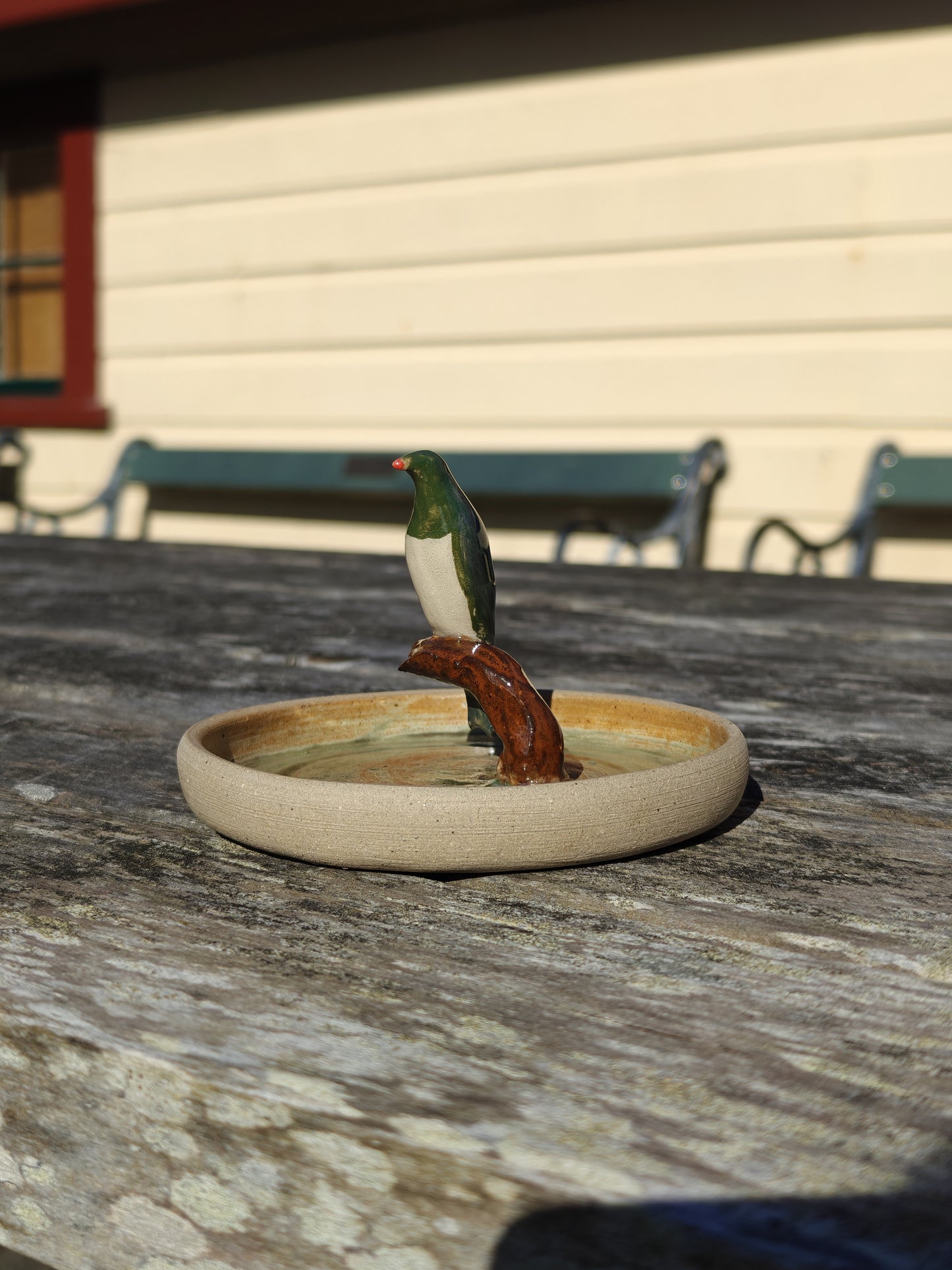 Handmade Ceramic Trinket Dish - Kererū