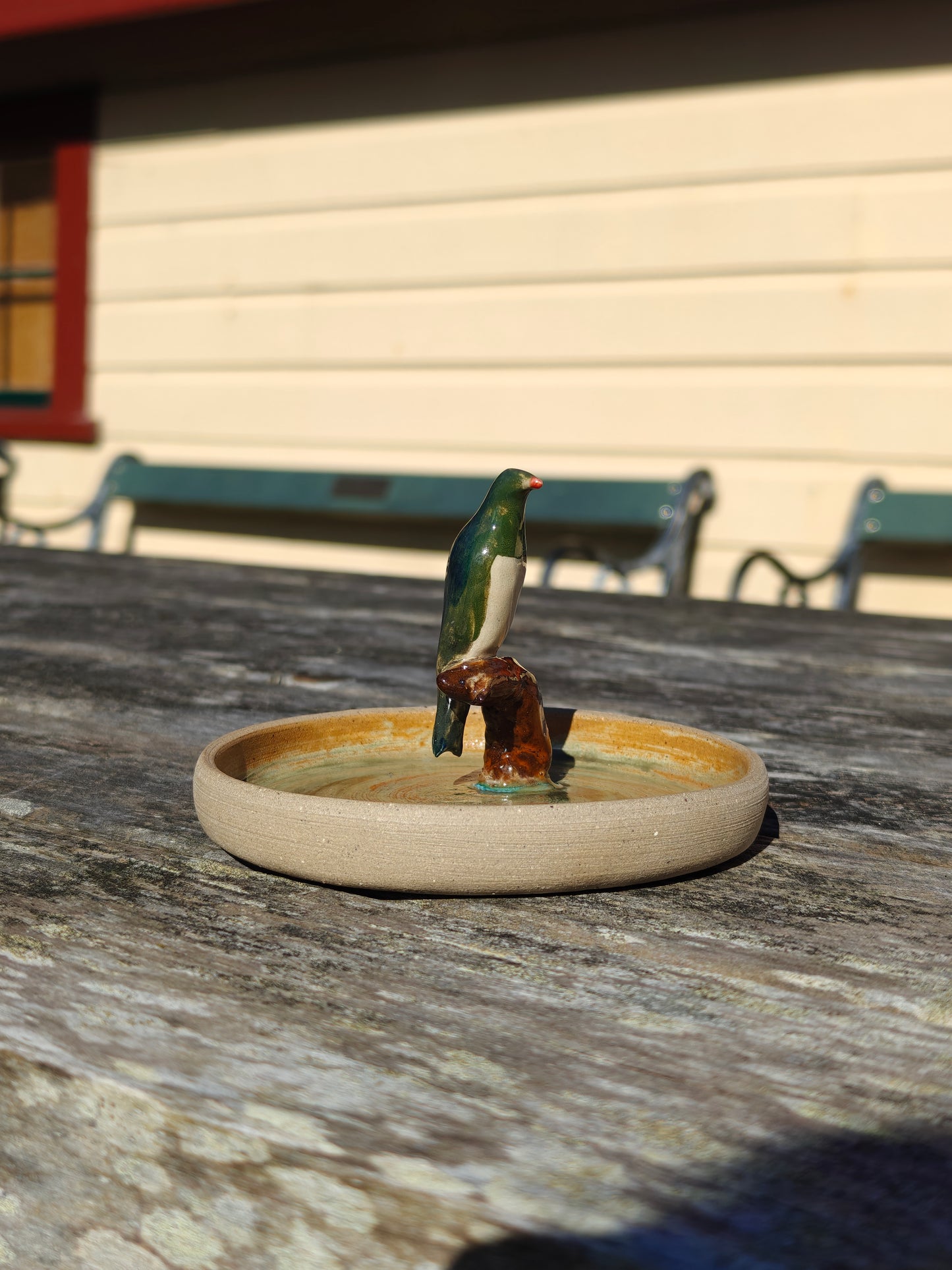 Handmade Ceramic Trinket Dish - Kererū