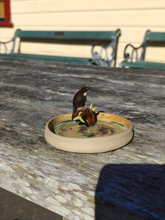 Handmade Ceramic Trinket Dish - Tūī