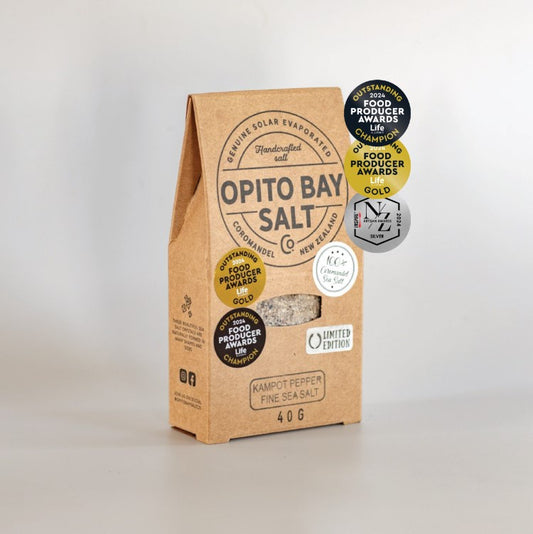 Opito Bay Fine Kampot Black Pepper Sea Salt 40g