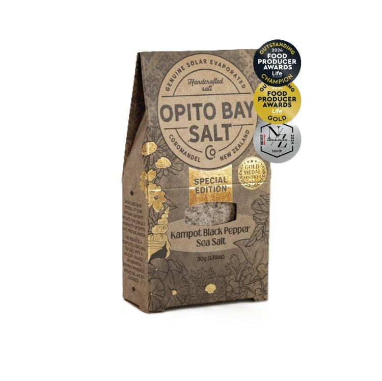 Opito Bay Fine Kampot Black Pepper Sea Salt 50g