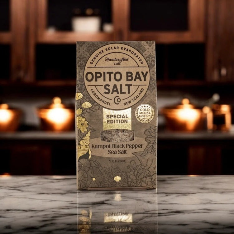 Opito Bay Fine Kampot Black Pepper Sea Salt 50g