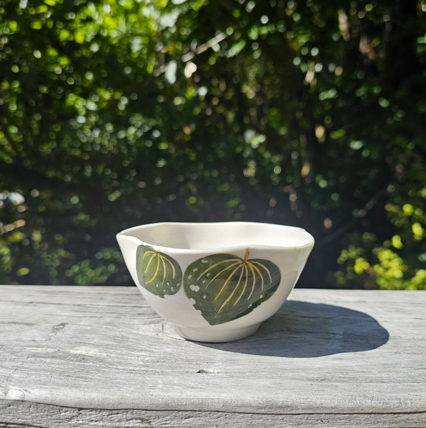 Handmade Ceramic Bowl - Large Kawakawa