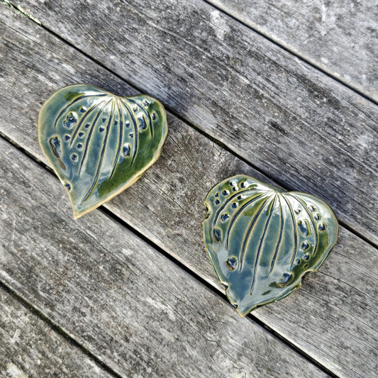 Handmade Ceramic Dish - Kawakawa Leaf